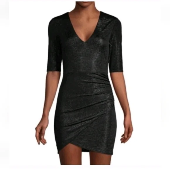 Alice + Olivia Judy Ruched Metallic Dress Size 10 NWT - Picture 11 of 14